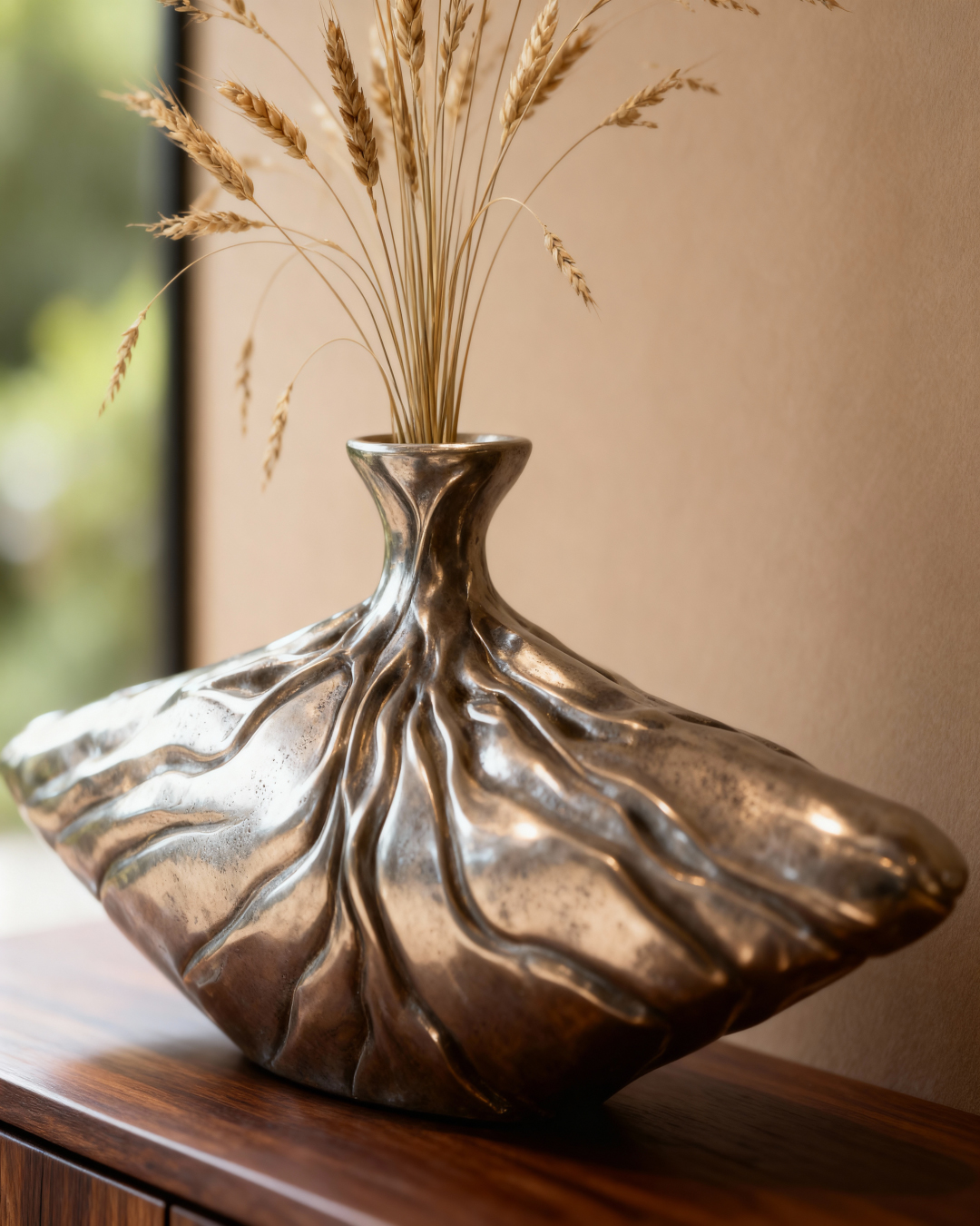 Japanese Vase — Silver Finish